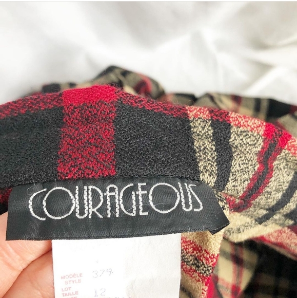 Courageous brand vintage plaid pleated skirt - Picture 3 of 5